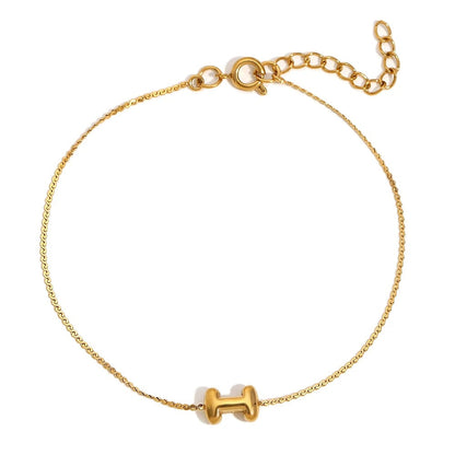 Tiny Alphabet Letter Charm Bracelet
