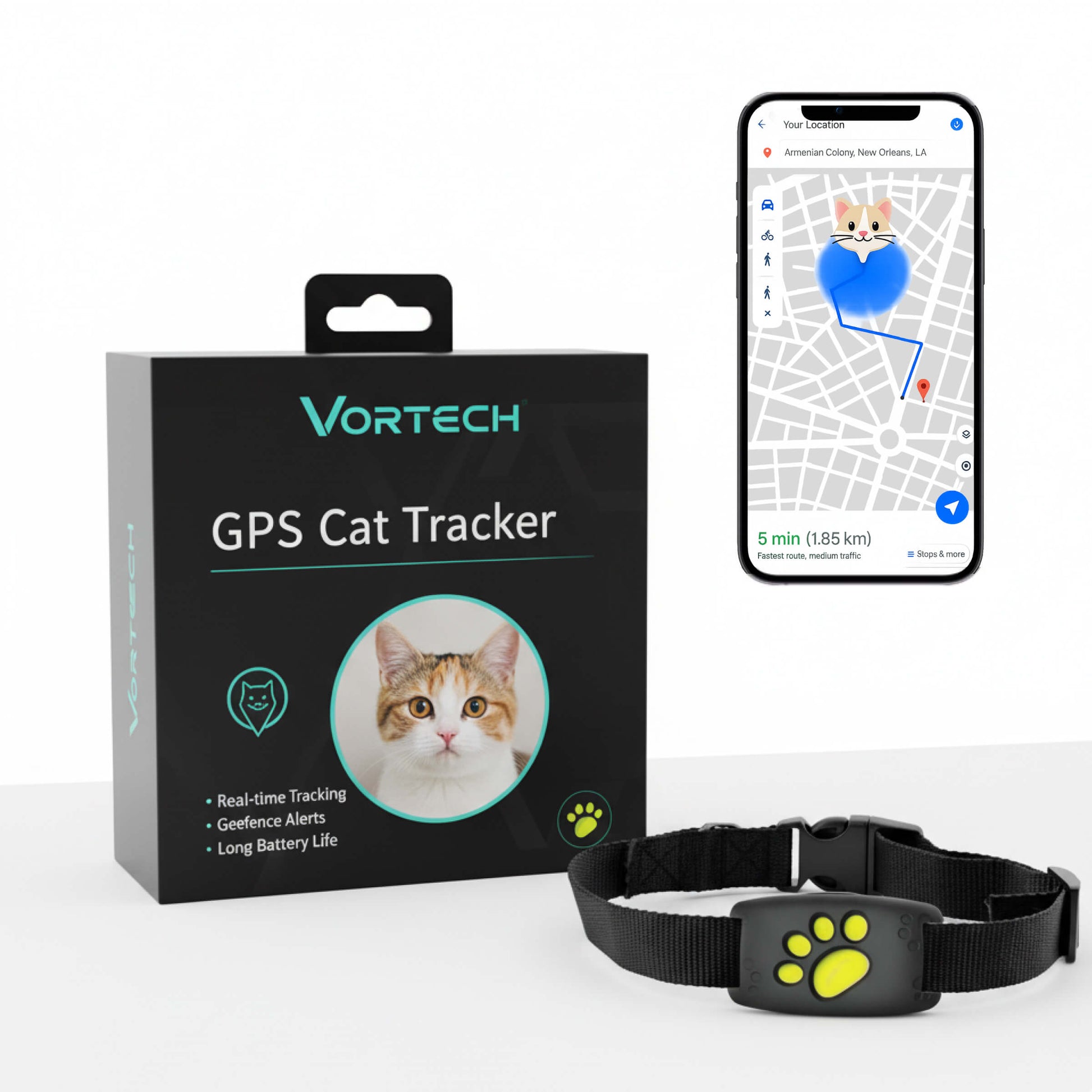 Advanced Pet Location Tracker Collar - Halri