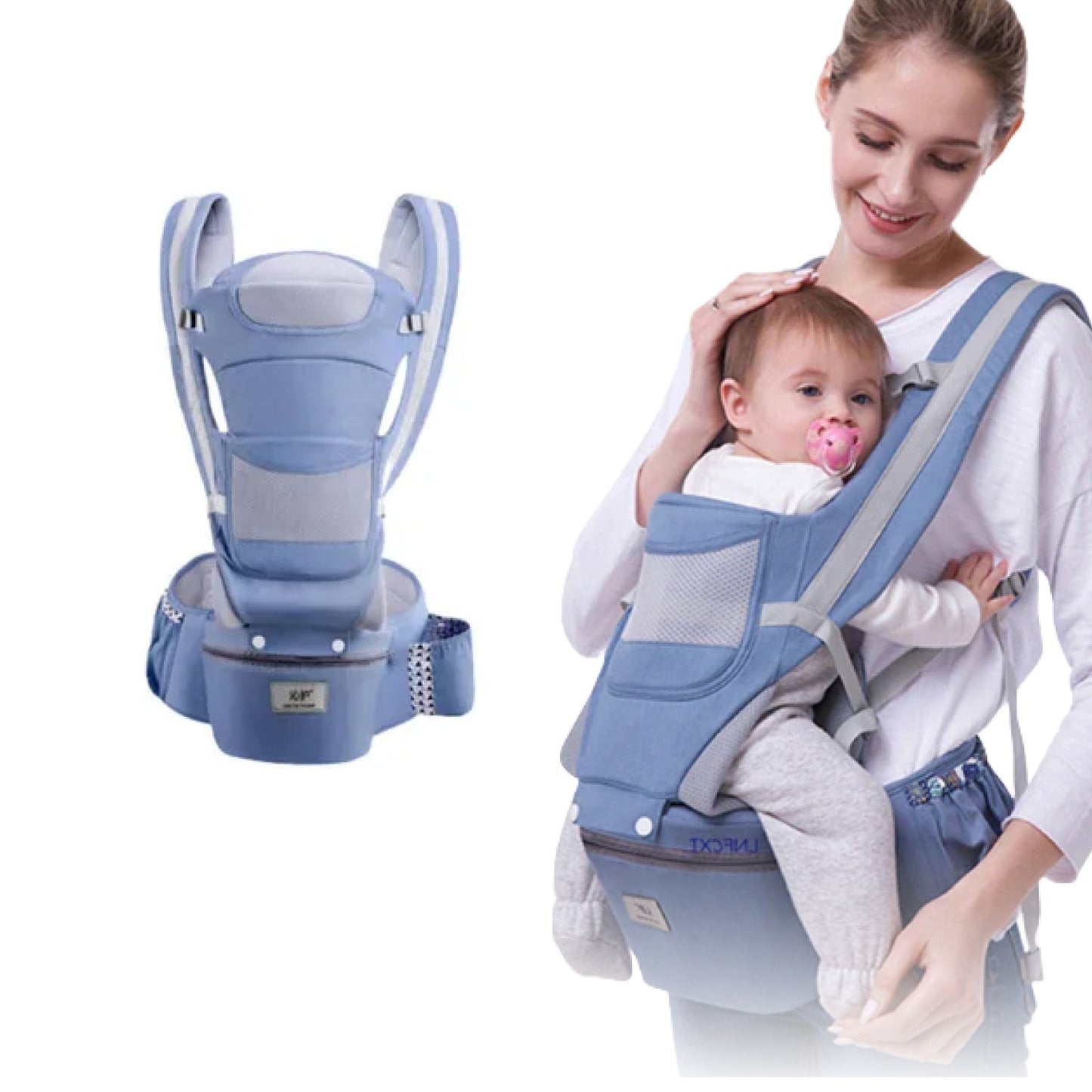 Versatile Baby Sling with Built-in Hip Seat