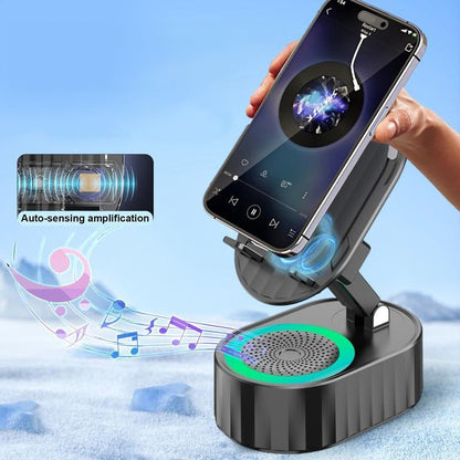 Wireless Phone Stand Speaker with Stereo Sound and Battery - Halri