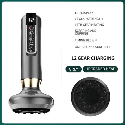 Compact Wireless Cupping Massager with 12 Heat Settings
