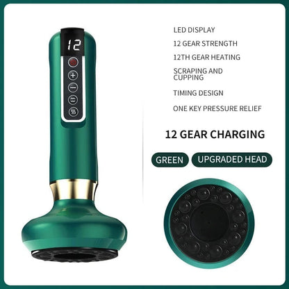 Compact Wireless Cupping Massager with 12 Heat Settings