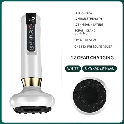 Compact Wireless Cupping Massager with 12 Heat Settings
