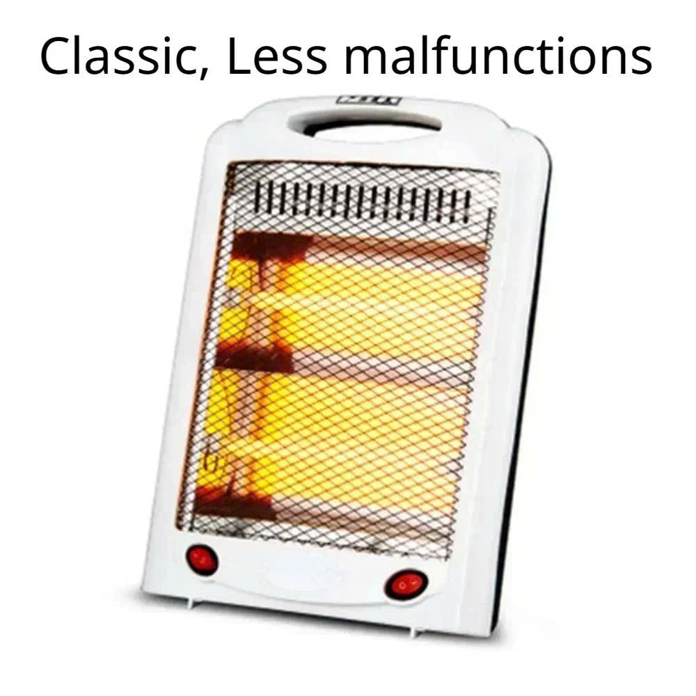 Infrared Quartz Space Heater – 300W, 600W Portable Electric Radiant Halogen Heater with Safe Materials