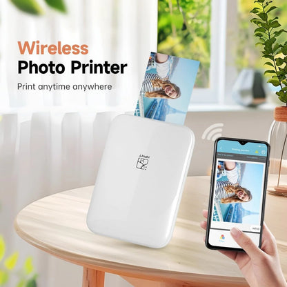 Inkless Mini Photo Printer with AR Scanner – Portable Wireless Printer for Instant Photos & Augmented Reality Experience