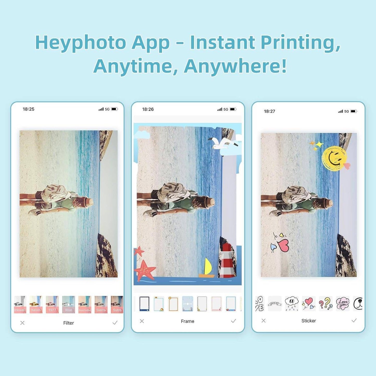 Inkless Mini Photo Printer with AR Scanner – Portable Wireless Printer for Instant Photos & Augmented Reality Experience