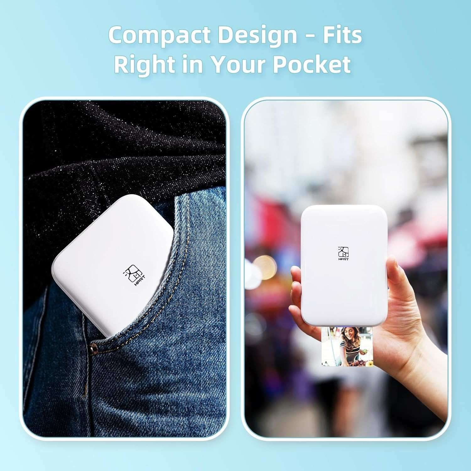 Inkless Mini Photo Printer with AR Scanner – Portable Wireless Printer for Instant Photos & Augmented Reality Experience