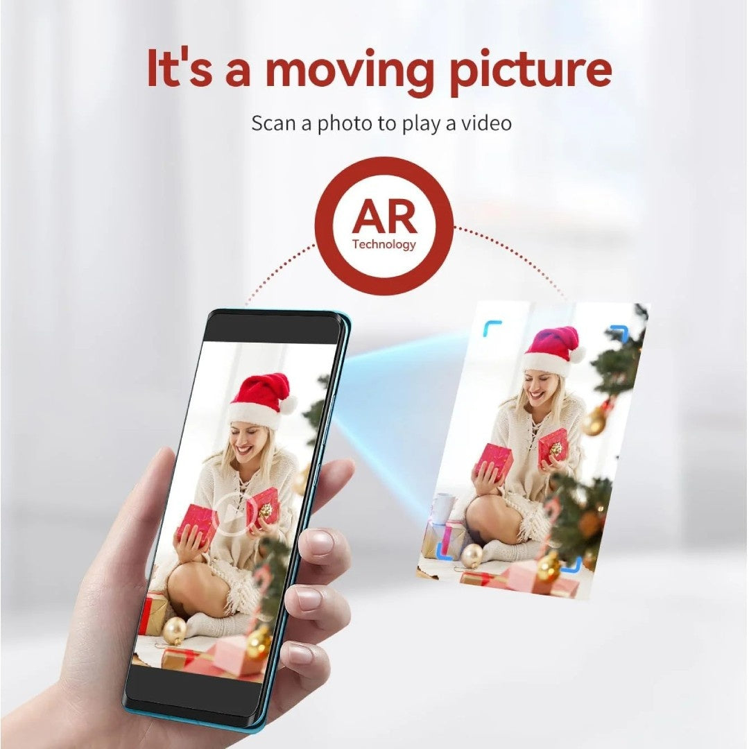 Inkless Mini Photo Printer with AR Scanner – Portable Wireless Printer for Instant Photos & Augmented Reality Experience
