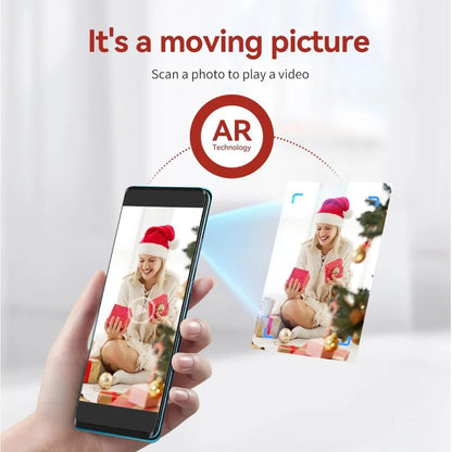 Inkless Mini Photo Printer with AR Scanner – Portable Wireless Printer for Instant Photos & Augmented Reality Experience