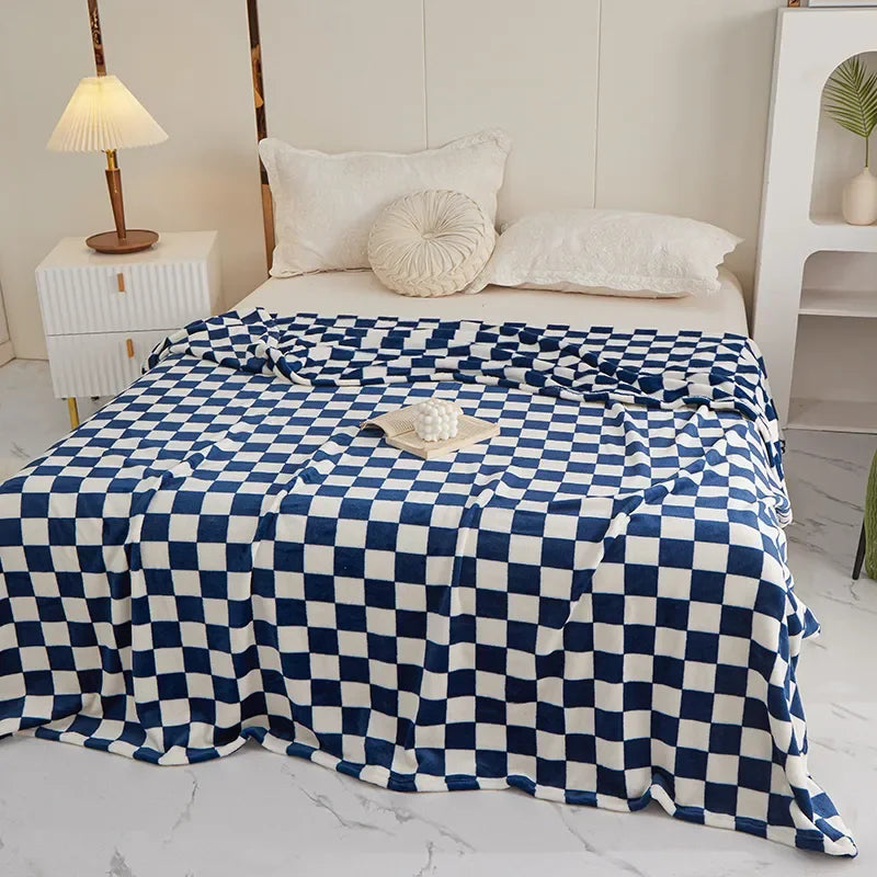 Stylish Chess Pattern Throw Blanket - Halri