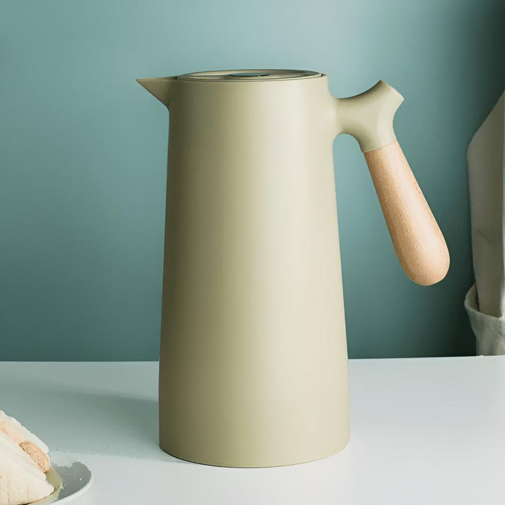 Thermal Coffee Server with Wood Grip - 1L - Halri