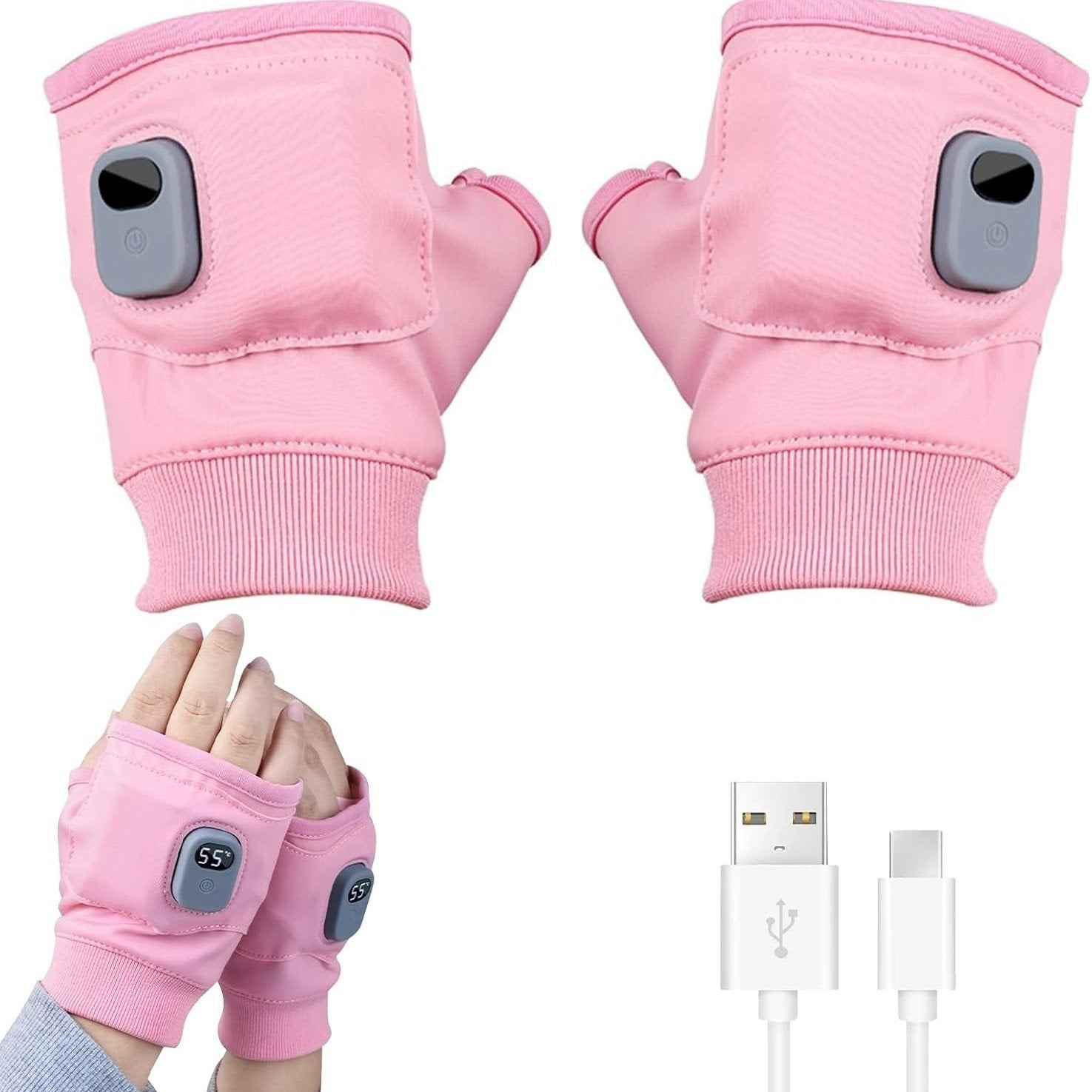 Warm Touchscreen Gloves with Adjustable Heat Setting - Halri
