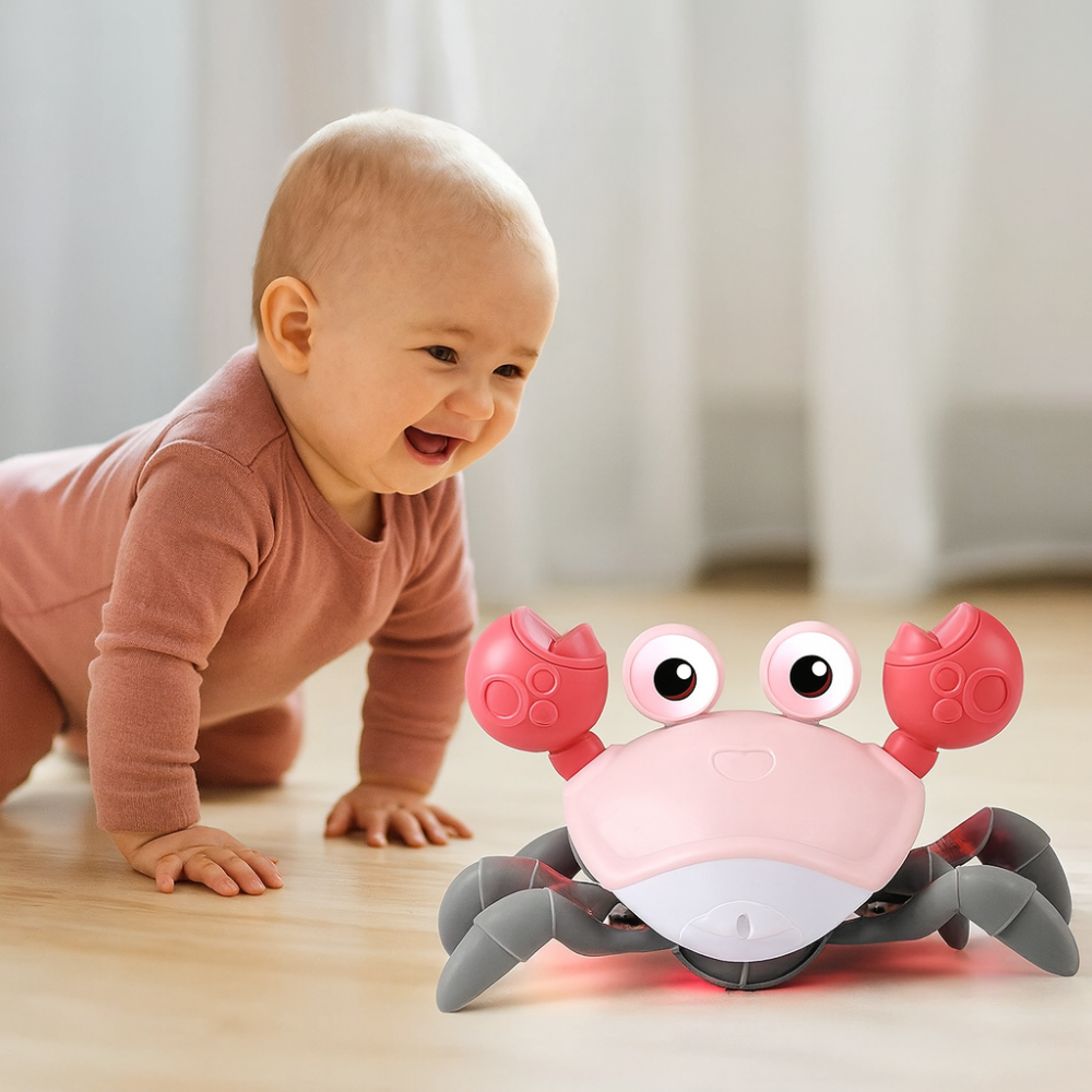 Colorful Musical Baby Crab Toy with Lights