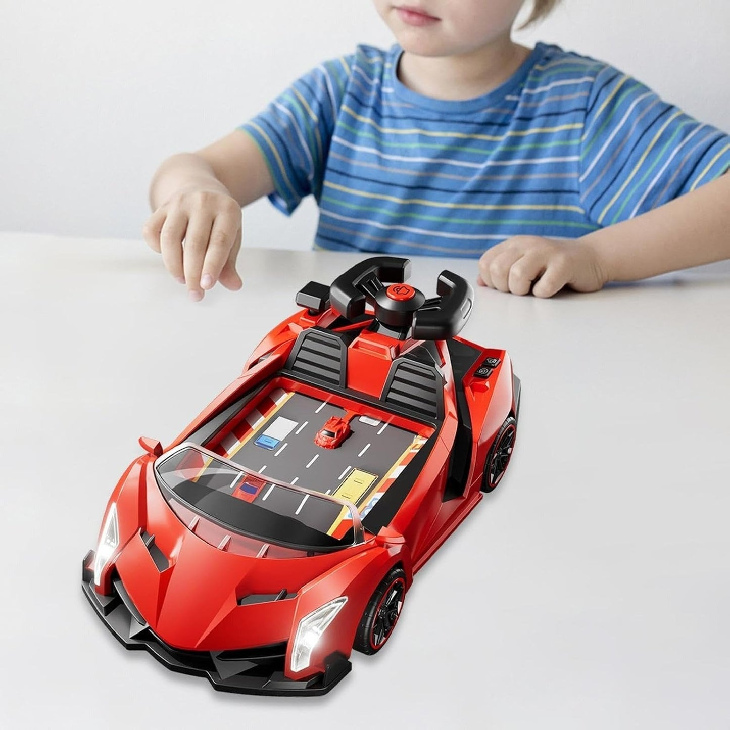 Fun Kids Racing Wheel Game with Lights and Sounds - Halri