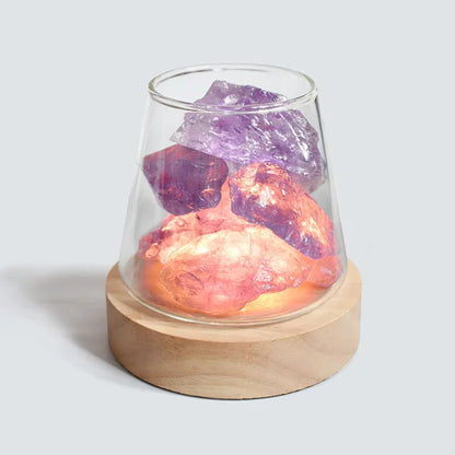 Natural Salt Crystal Table Lamp & Aroma Diffuser - Halri