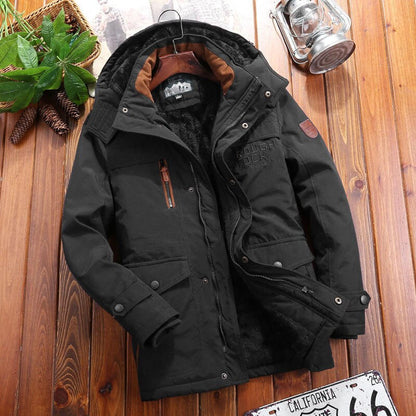 Warm Insulated Fleece Coat with Pockets - Halri