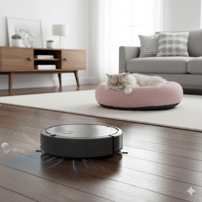 Quiet Automatic Vacuum Cleaner with HEPA Filter