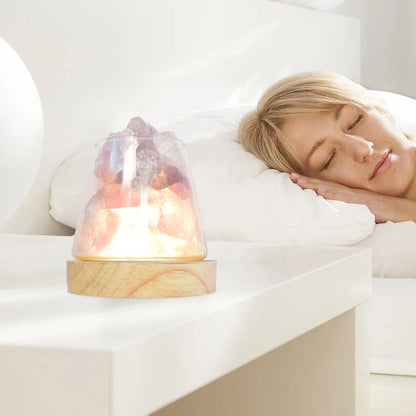 Natural Salt Crystal Table Lamp & Aroma Diffuser