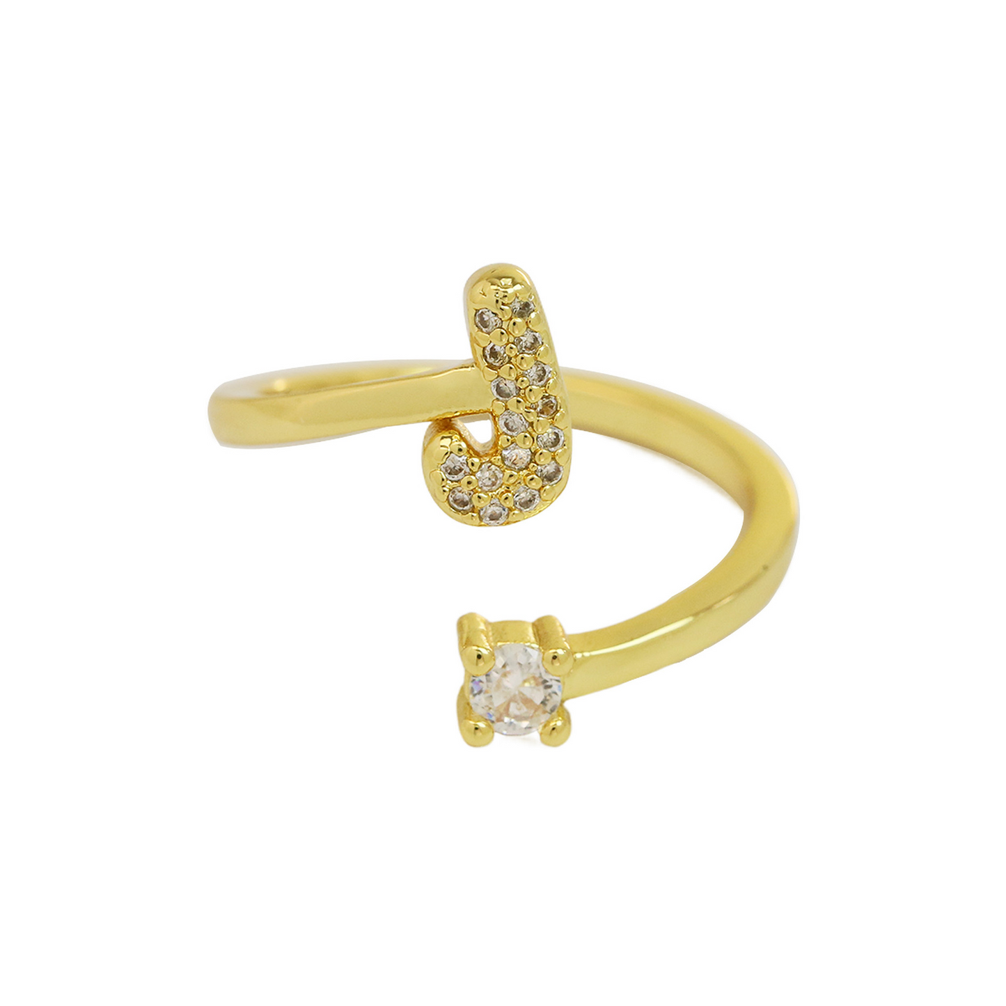 Delicate Sparkle Initial Diamond Ring