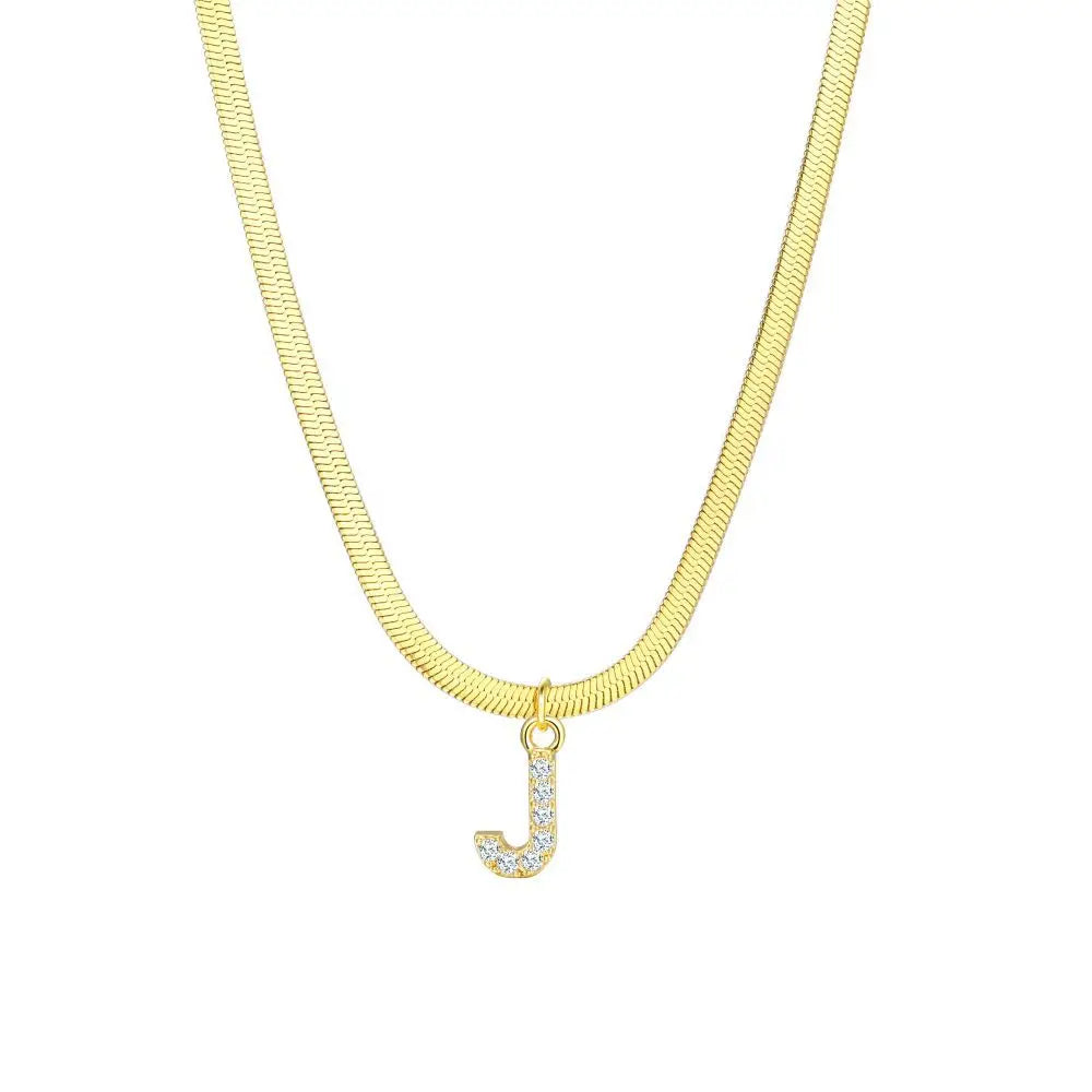 Delicate Diamond Initial Bar Necklace