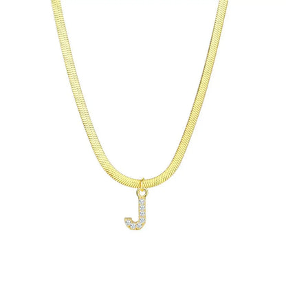 Delicate Diamond Initial Bar Necklace
