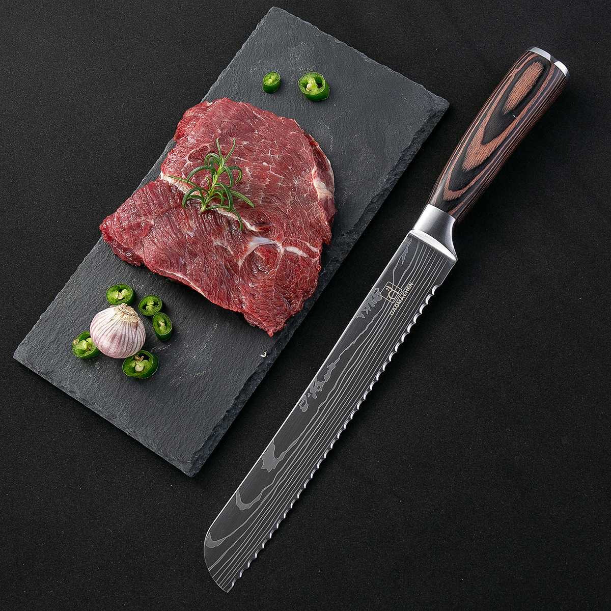 Japanese Chef Knives, Professional Kitchen Knife Set, Stainless Steel Professional Chef Knife Set