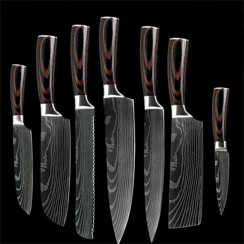 Premium Kitchen Knife Set, Sharp Stainless Steel Chef Knives