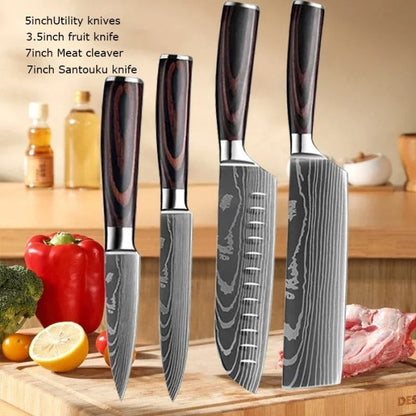 Premium Kitchen Knife Set, Sharp Stainless Steel Chef Knives