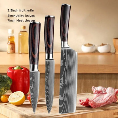 Premium Kitchen Knife Set, Sharp Stainless Steel Chef Knives