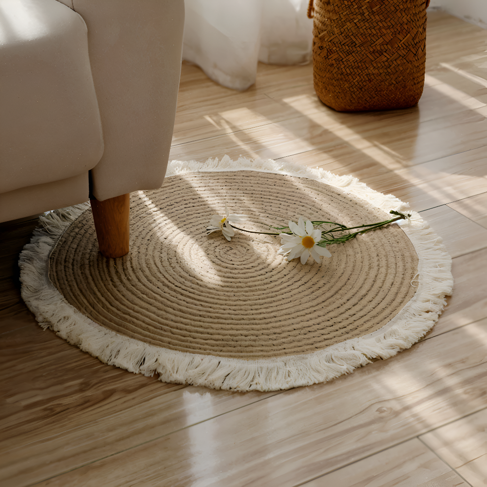 Traditional Plush Round Area Rug - Halri