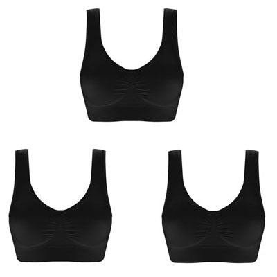 Comfortable 3pc Wireless Push Up Bra Set