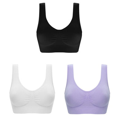 Comfortable 3pc Wireless Push Up Bra Set