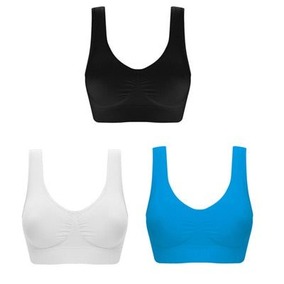 Comfortable 3pc Wireless Push Up Bra Set
