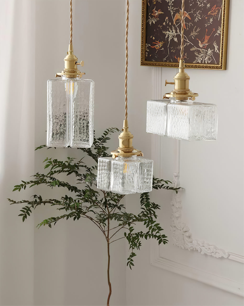 Luxury Metal and Glass Hanging Lamp
