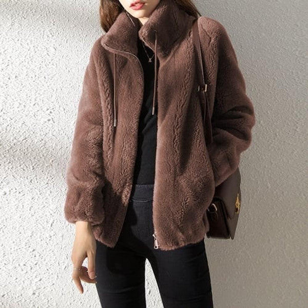Warm Faux Fur Padded Parka Coat