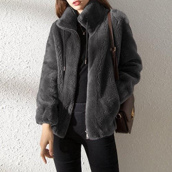 Warm Faux Fur Padded Parka Coat