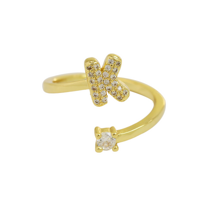 Delicate Sparkle Initial Diamond Ring