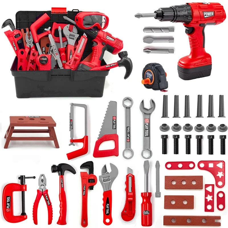 Fun Kids Building Playset with Tool Bench for Ages 3+ - Halri