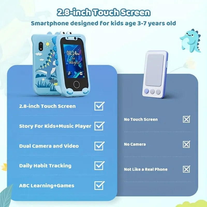 Kids Toy Phone – Music and Selfie Fun with Touch Screen, Rechargeable, Safe for Ages 3+