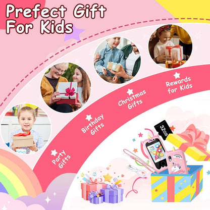 Kids Toy Phone with Dual Cameras and Educational Features, Music, Stories, Games & Drawing, Safe for Ages 3+