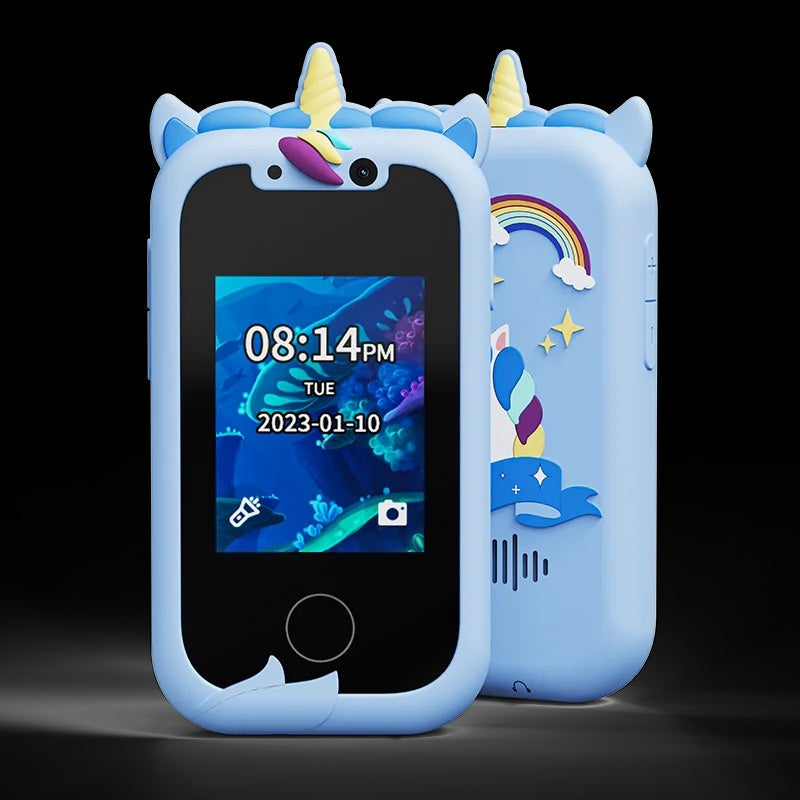 Kids Toy Phone with Dual Cameras and Educational Features, Music, Stories, Games & Drawing, Safe for Ages 3+