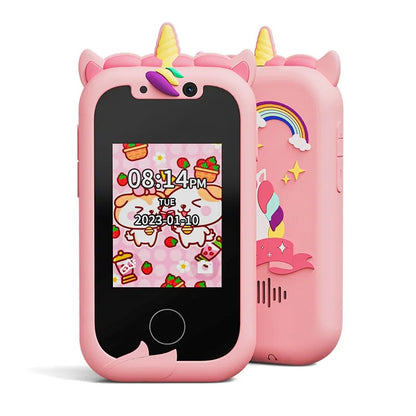 Kids Toy Phone with Dual Cameras and Educational Features, Music, Stories, Games & Drawing, Safe for Ages 3+