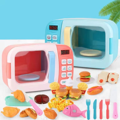 Fun Kids Electronic Microwave Toy Set with Lights & Sounds - Halri