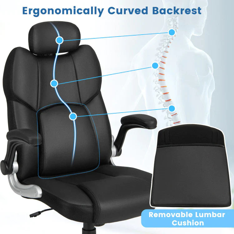 Ergonomic Massage Desk Chair With Adjustable Neck Support