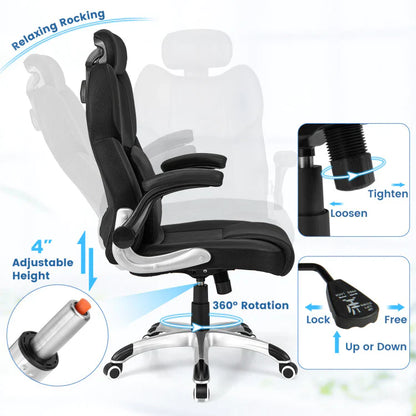 Ergonomic Massage Desk Chair With Adjustable Neck Support
