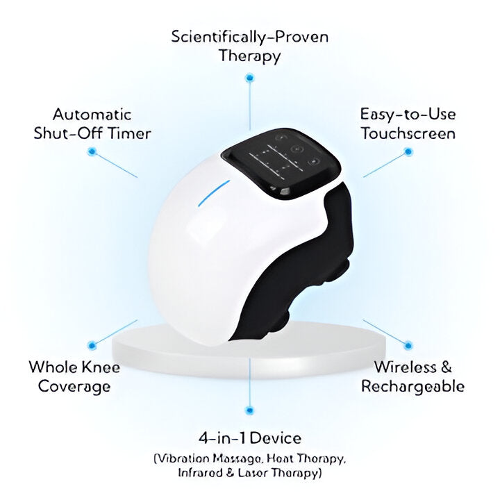 Compact Knee Massager with Heat and Massage Therapy