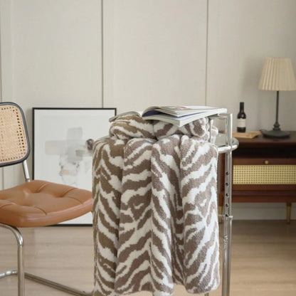 Soft Zebra Print Blanket – Lightweight Cozy Throw - Halri