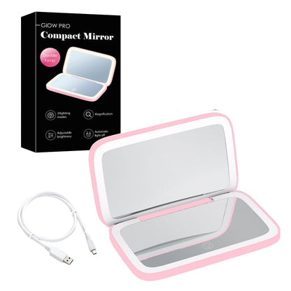 Portable LED Vanity Mirror with 1X and 10X Magnification - Halri