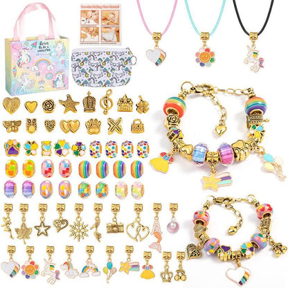 Fun DIY Jewelry Making Kit for Kids with Glitter Charms