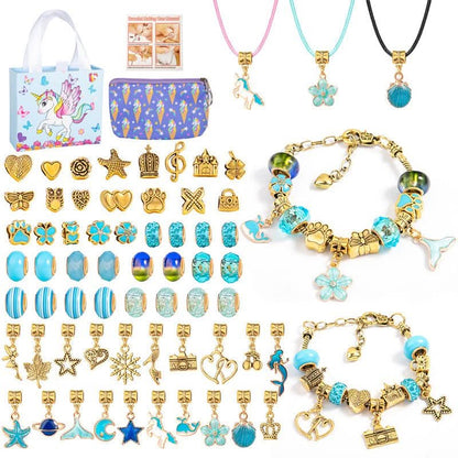 Fun DIY Jewelry Making Kit for Kids with Glitter Charms
